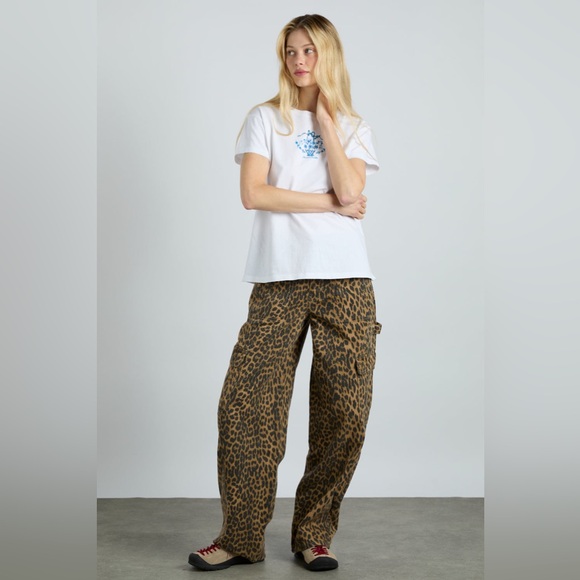 Damson Madder Denim - Damson Madder Cargo Jeans Leopard UK 8 / US 4